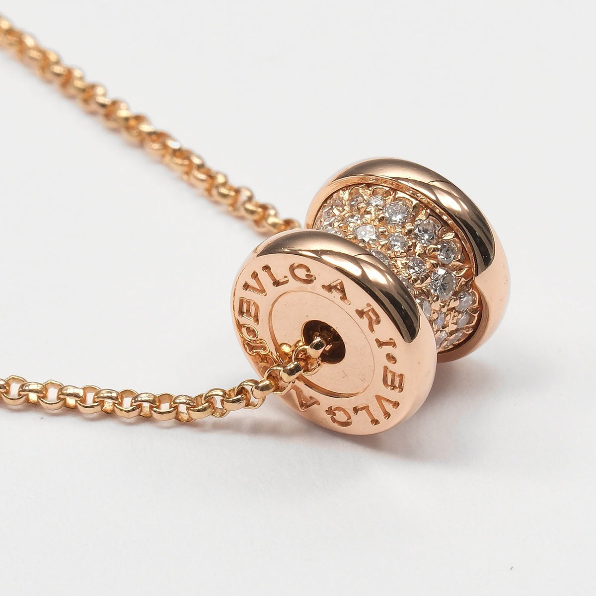 Bulgari B.Zero1 18K Rose Gold with Diamonds Pendant