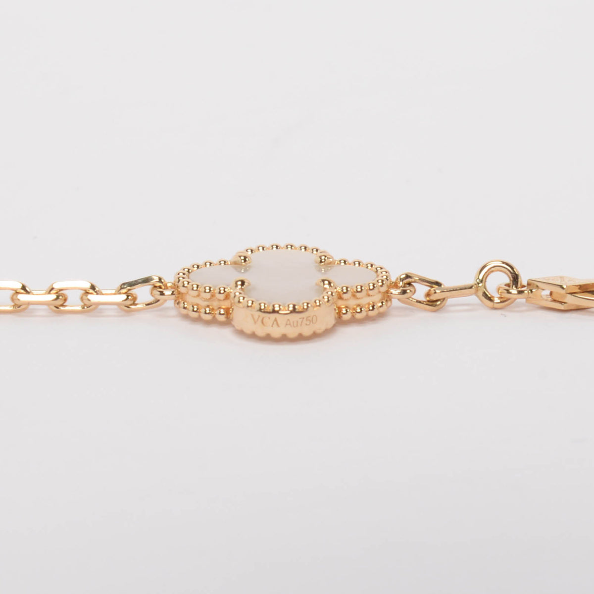 Van Cleef & Arpels Yellow Gold & Mother of Pearl Vintage Alhambra Bracelet