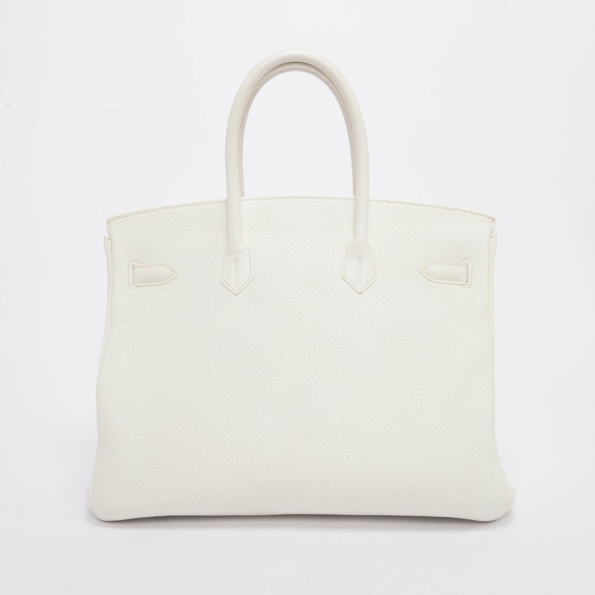 Hermes White Clemence Birkin 35 PHW