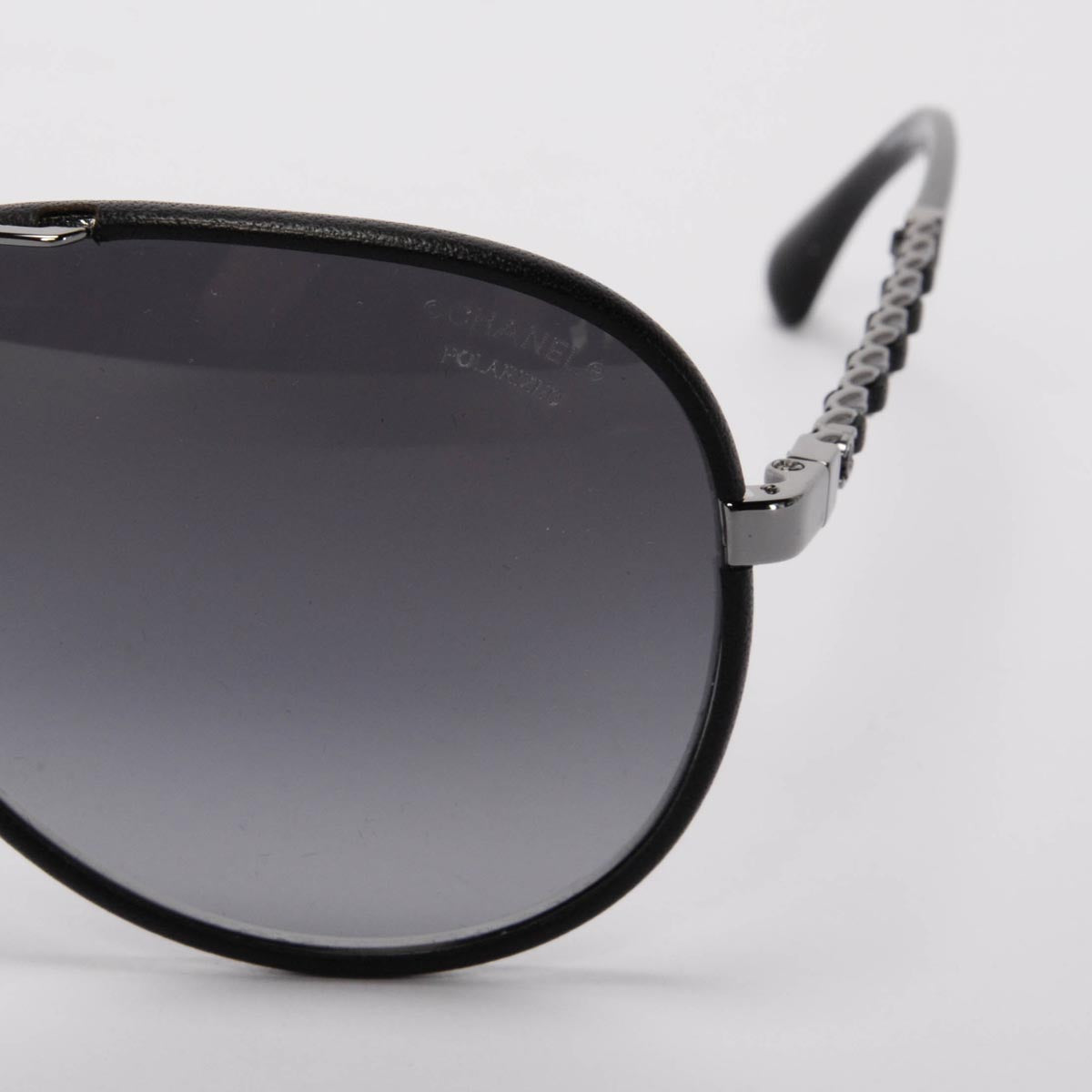 Chanel Black Polarised Aviator Sunglasses