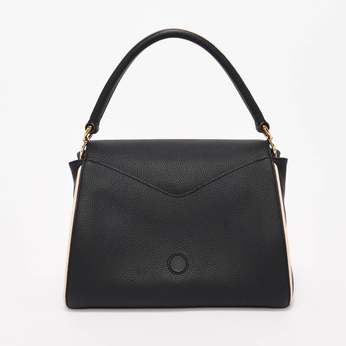 Louis Vuitton Black Grained Calfskin & Monogram Double V Bag