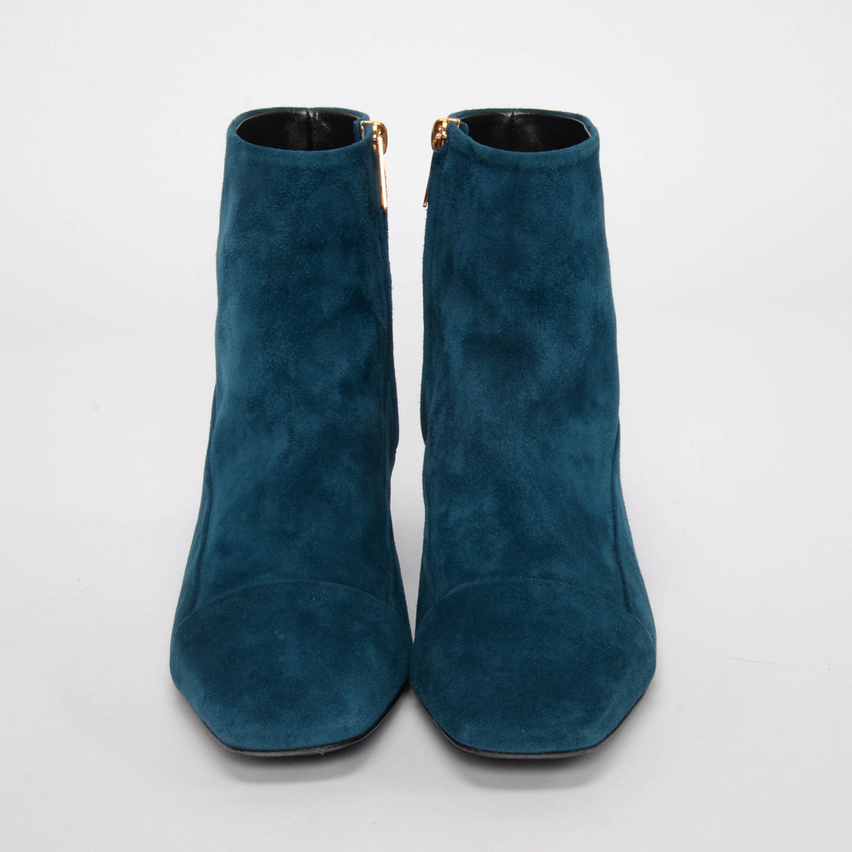 Hermes Teal Suede Lexie Ankle Boots 38.5