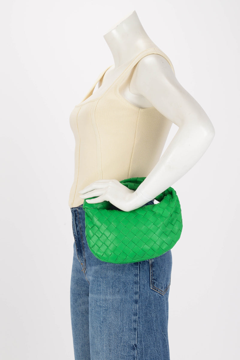 Bottega Veneta Parakeet Green Intrecciato Mini Jodie