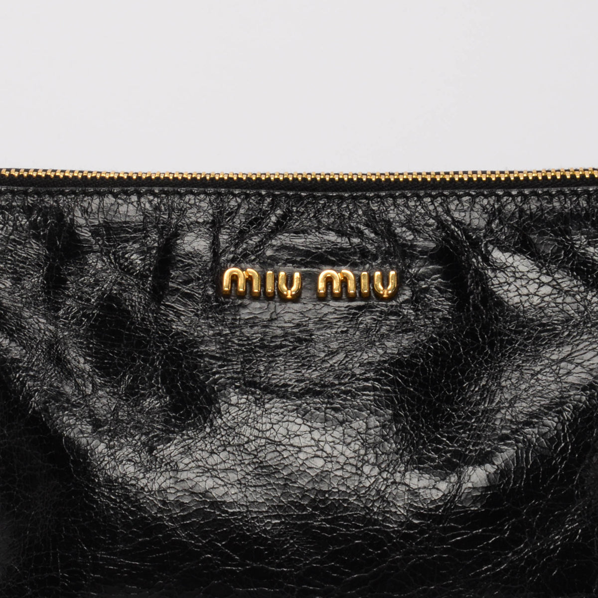 Miu Miu Black Vitello Lux Bow Mini Bag