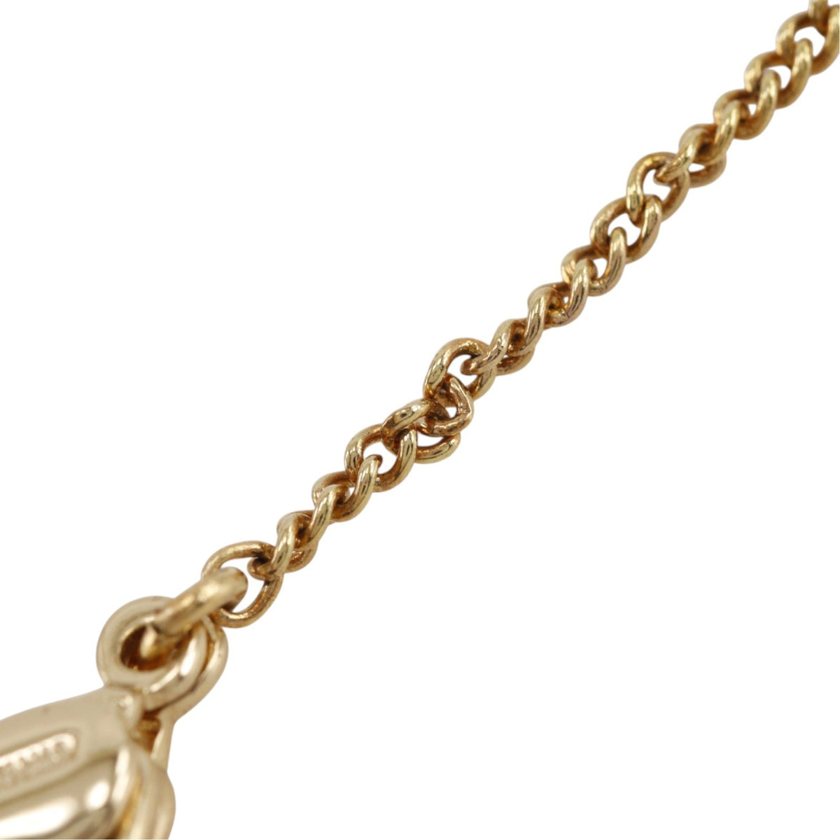 Dior Gold Tone Crystal Bow CD Pendant