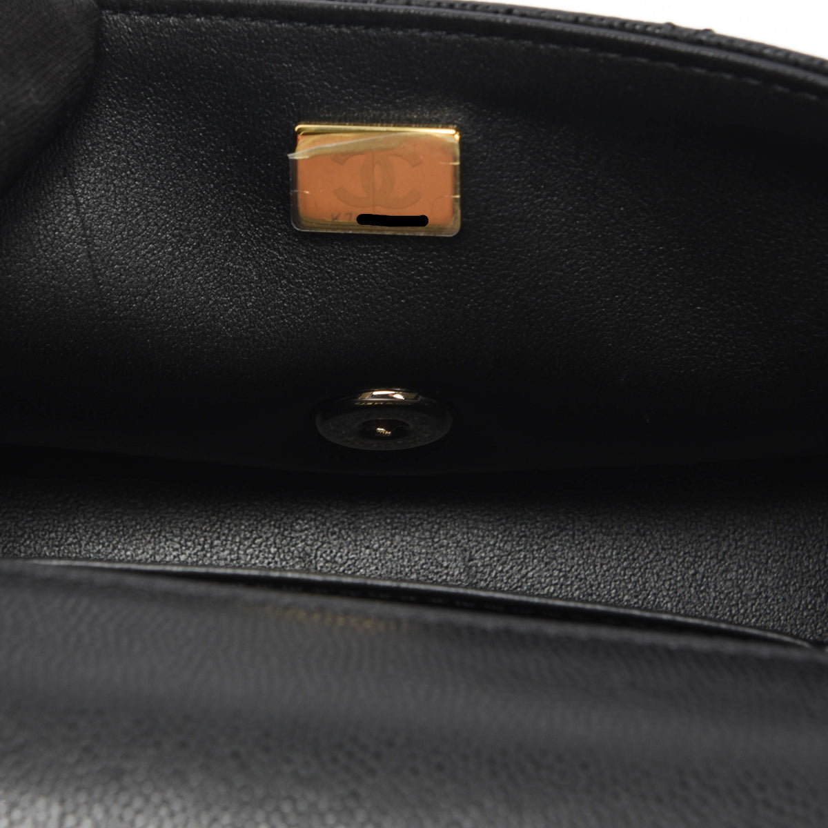 Chanel Black Caviar Coco Crush Mini Top Handle Bag