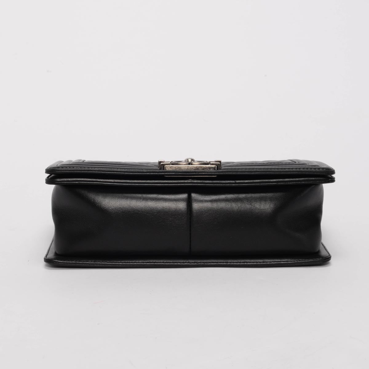Chanel Black Quilted Lambskin Medium Boy Bag
