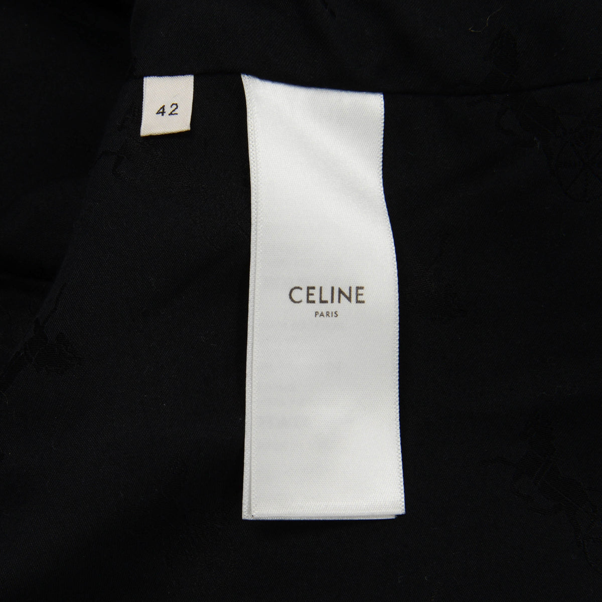 Celine Black Boucle Tweed Chasseur Jacket FR 42