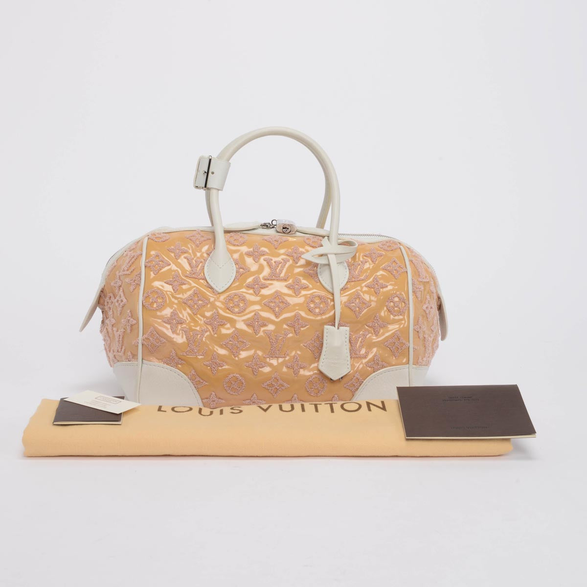 Louis Vuitton Rose Monogram Bouclettes Speedy Round Bag
