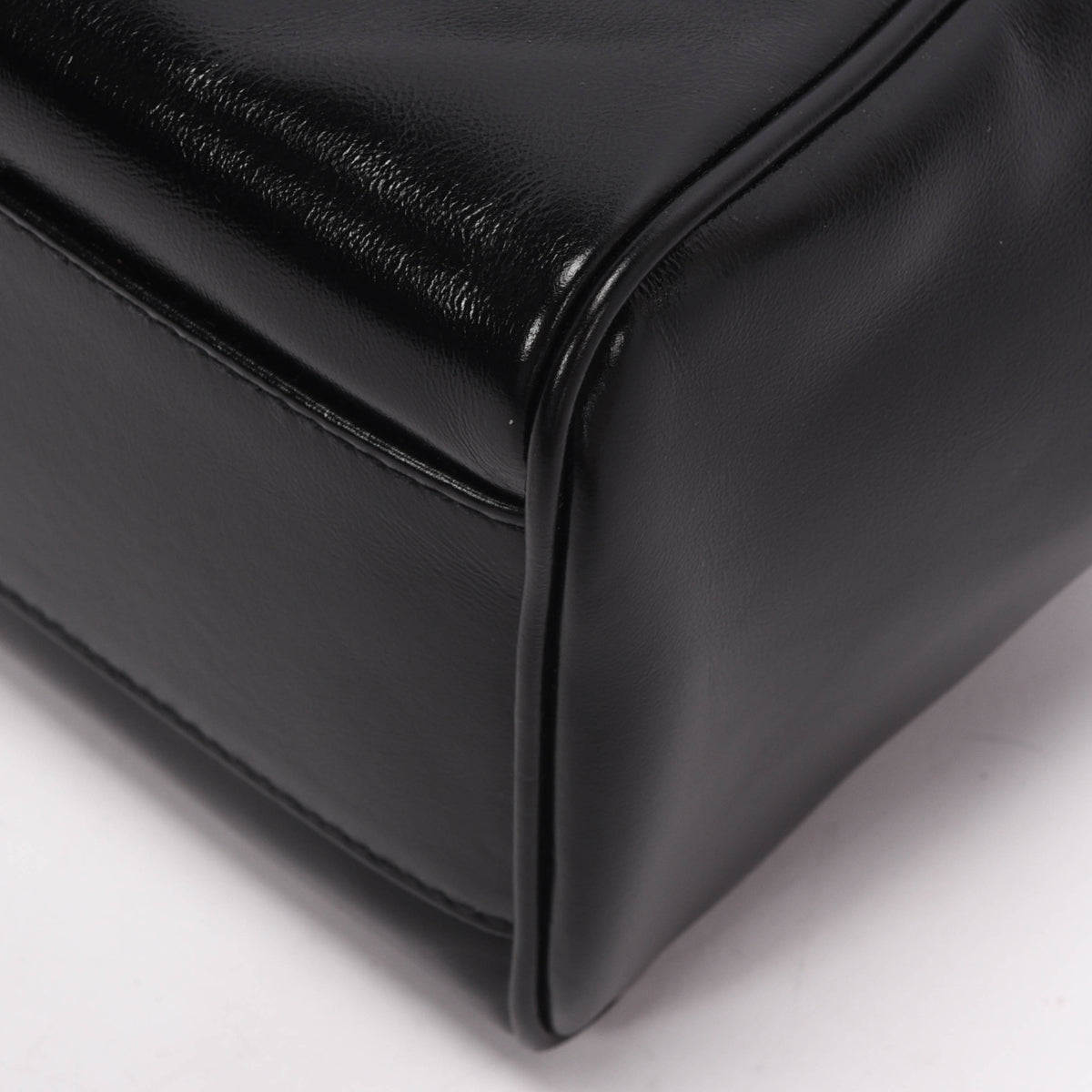 Miu Miu Black Soft Lux Bauletto Logo Bag