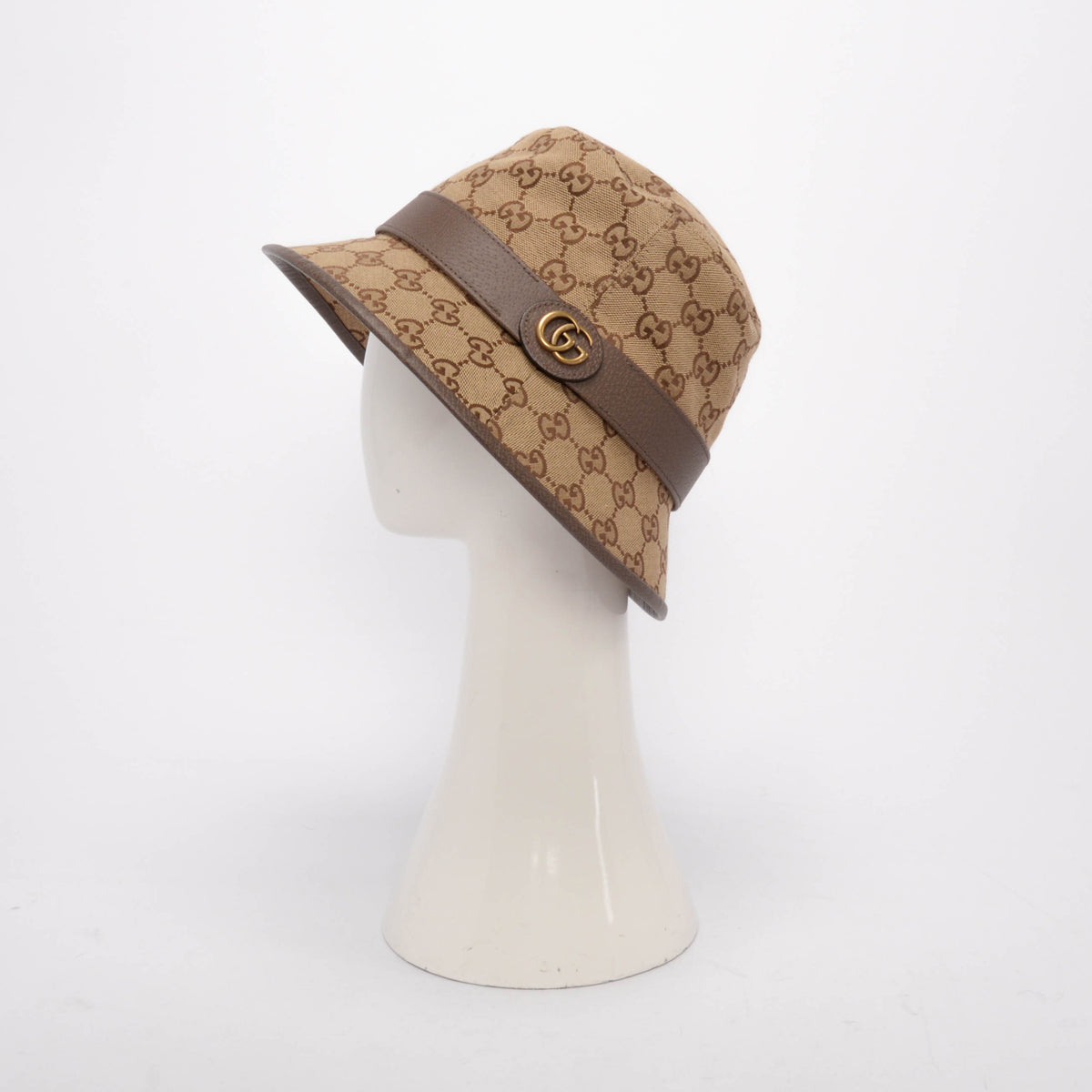 Gucci Beige Canvas GG Bucket Bucket Hat