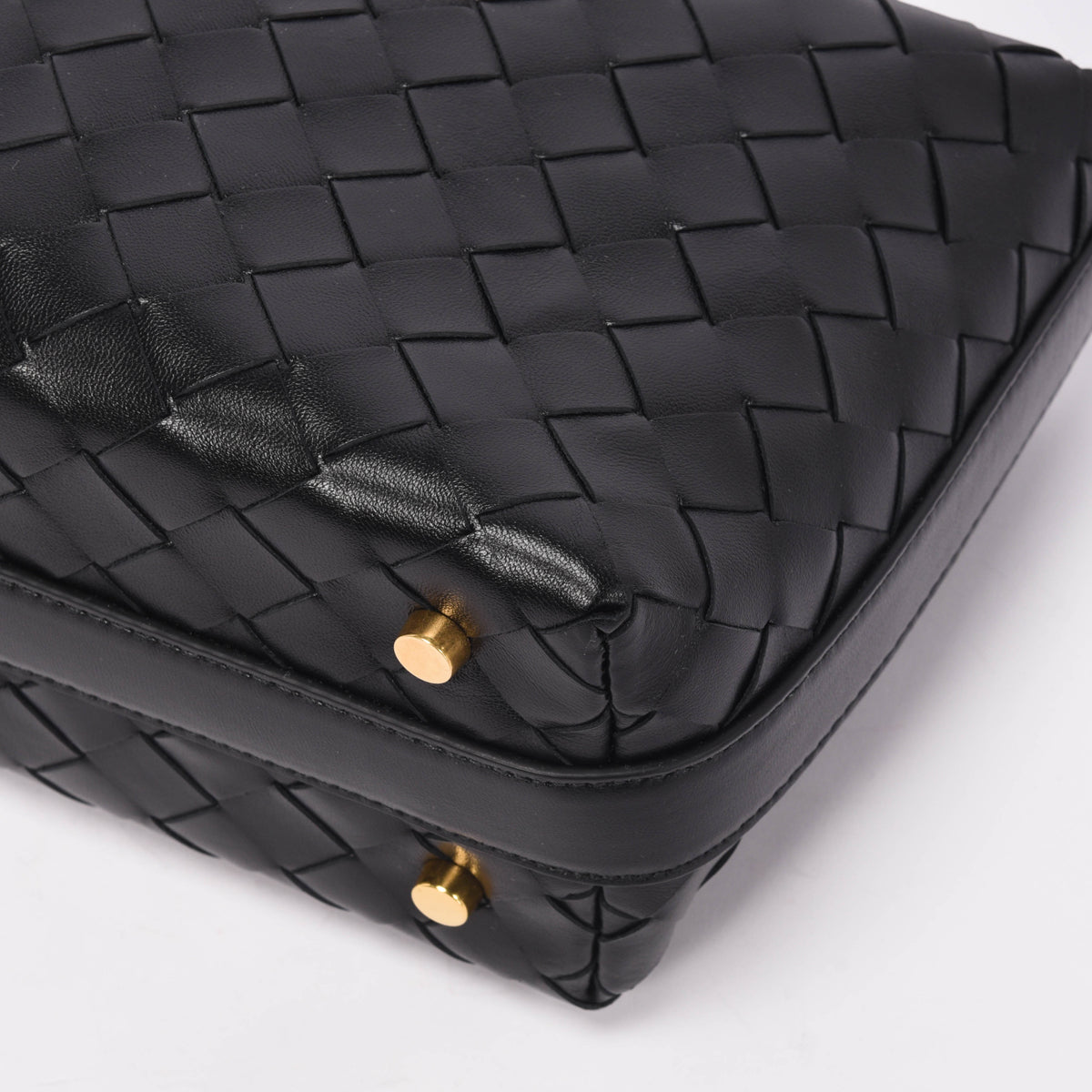 Bottega Veneta Black Nappa Intrecciato Mini Wallace Bag
