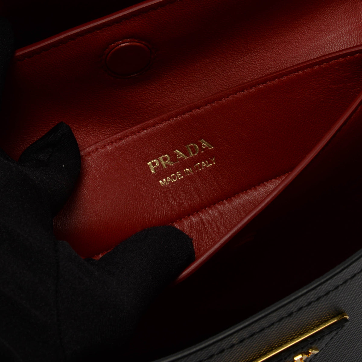 Prada Black Saffiano Cuir Medium Double Bag