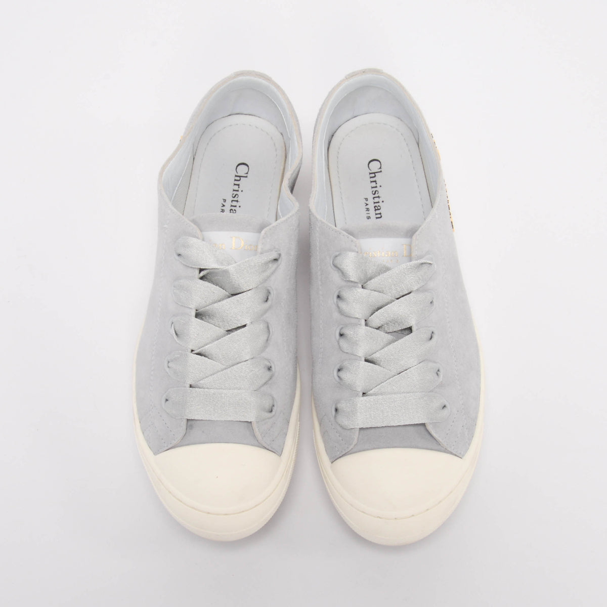 Dior Pale Blue Suede Lucky Sneakers 38