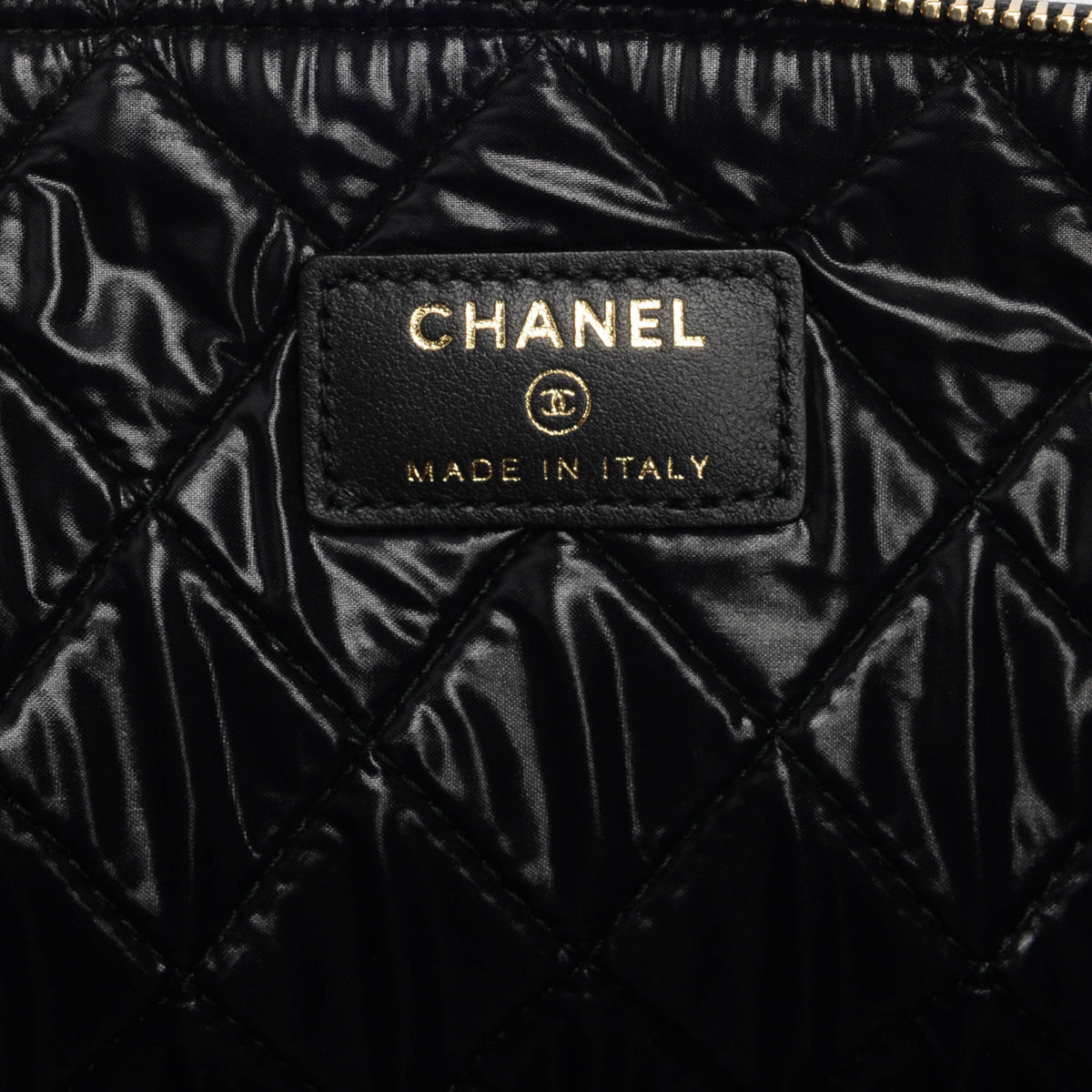 Chanel Black Caviar Large Boy O-Case Pouch