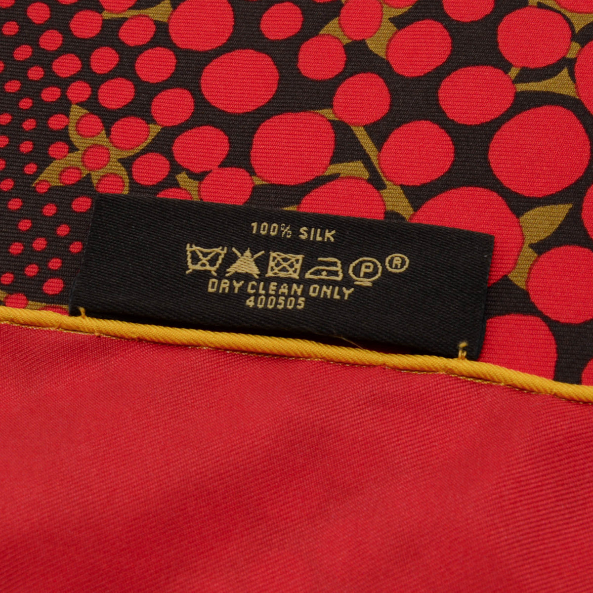 Louis Vuitton Red Silk Yayoi Kusama Scarf
