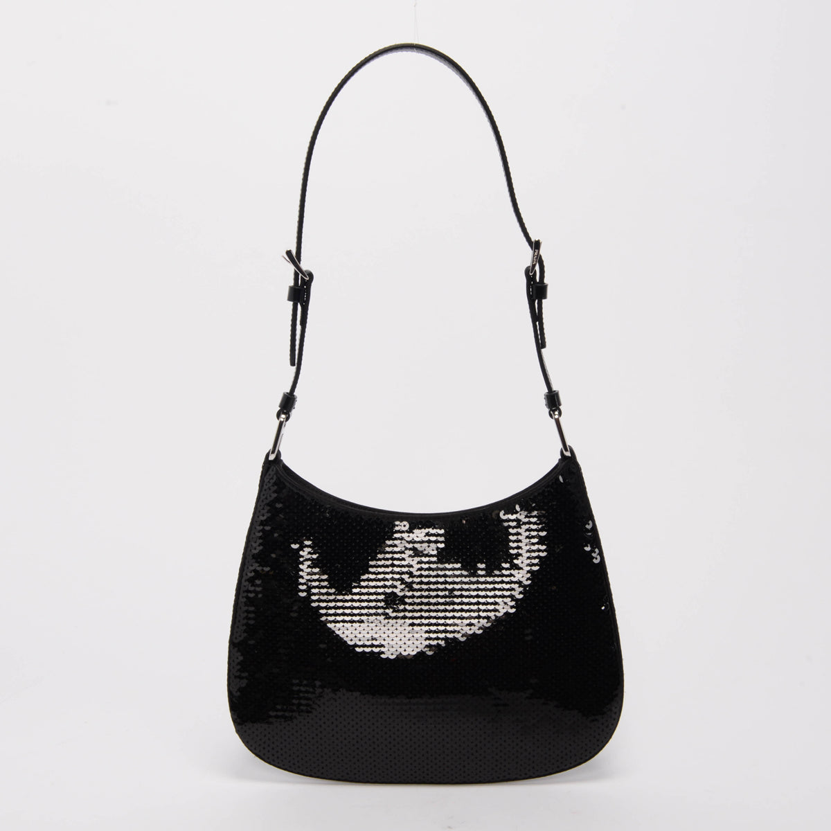 Prada Black Sequin Cleo Mini Bag