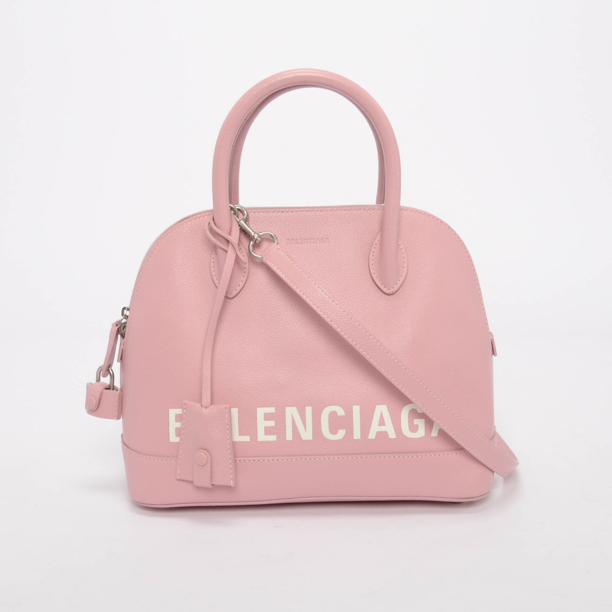 Balenciaga Pale Pink Grained Calfskin Small Ville Bag