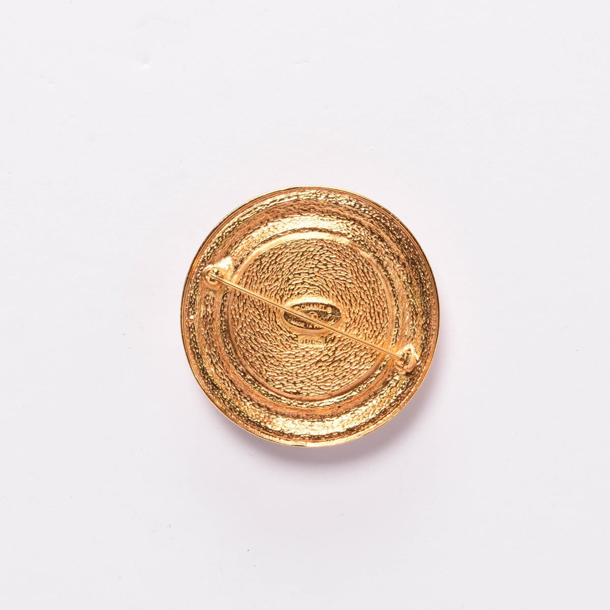 Chanel Gold Plated 31 Rue Cambon Medallion Brooch
