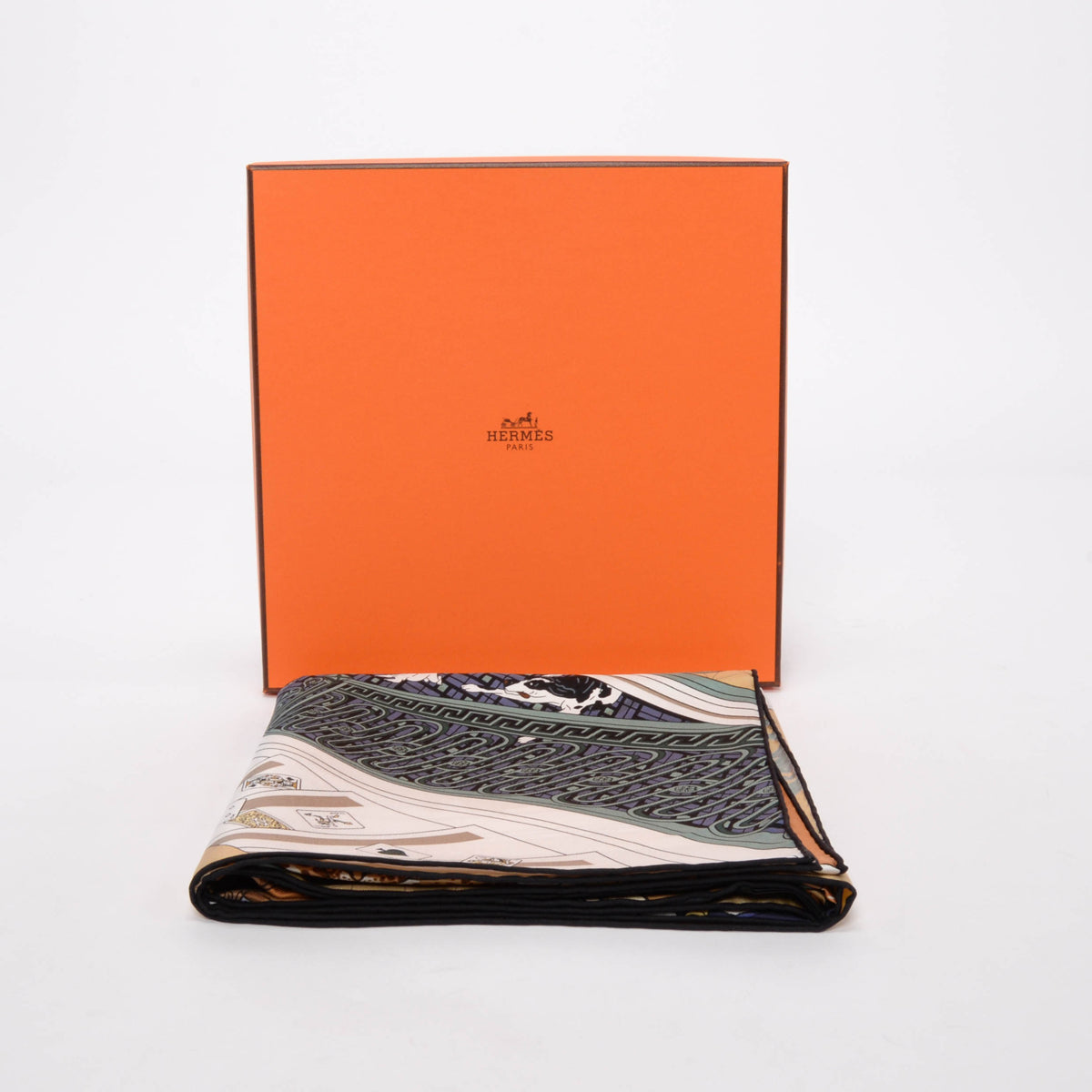 Hermes Camel Silk Mystere au 24 Faubourg Scarf