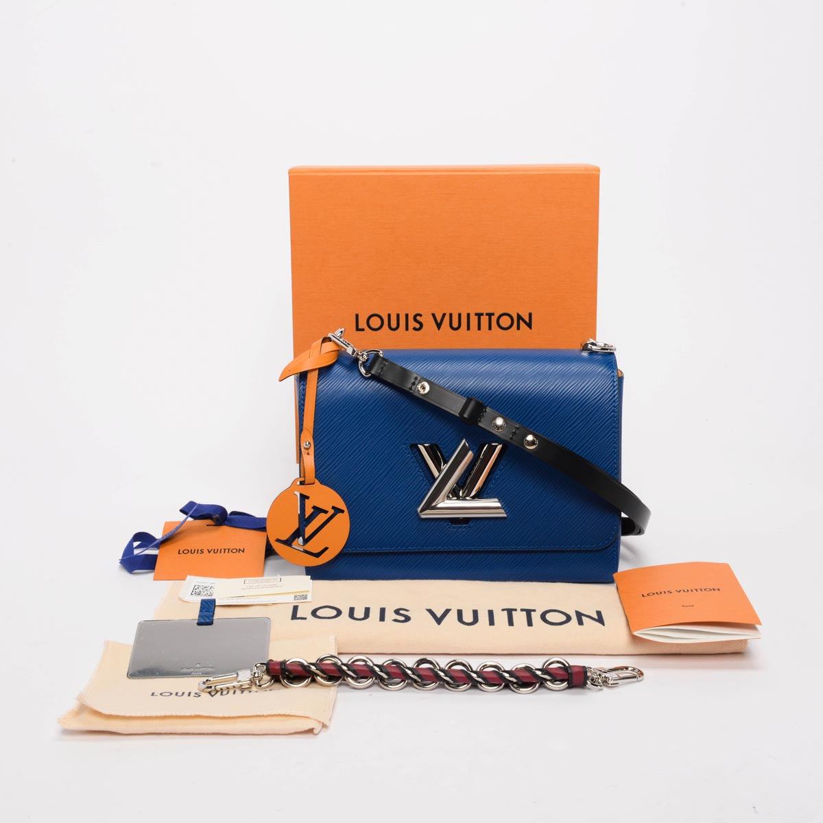 Louis Vuitton Blue Epi Braided Handle Twist MM