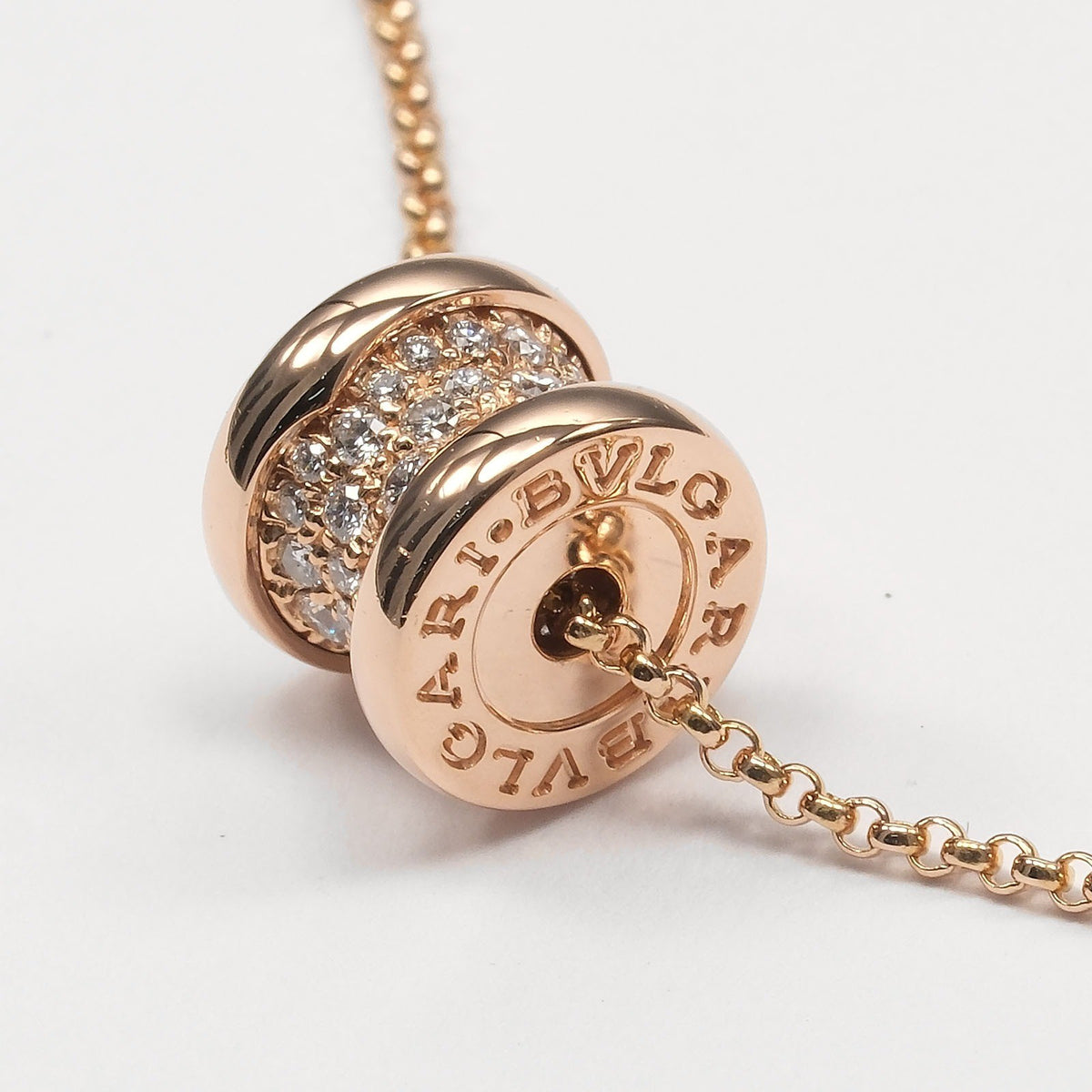 Bulgari B.Zero1 18K Rose Gold with Diamonds Pendant