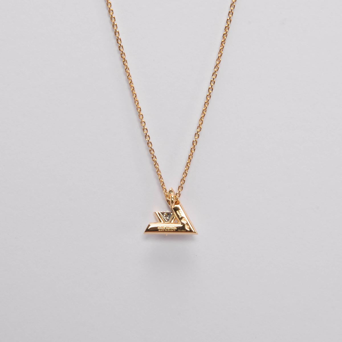 Louis Vuitton Yellow Gold & Diamond Small Volt One Necklace