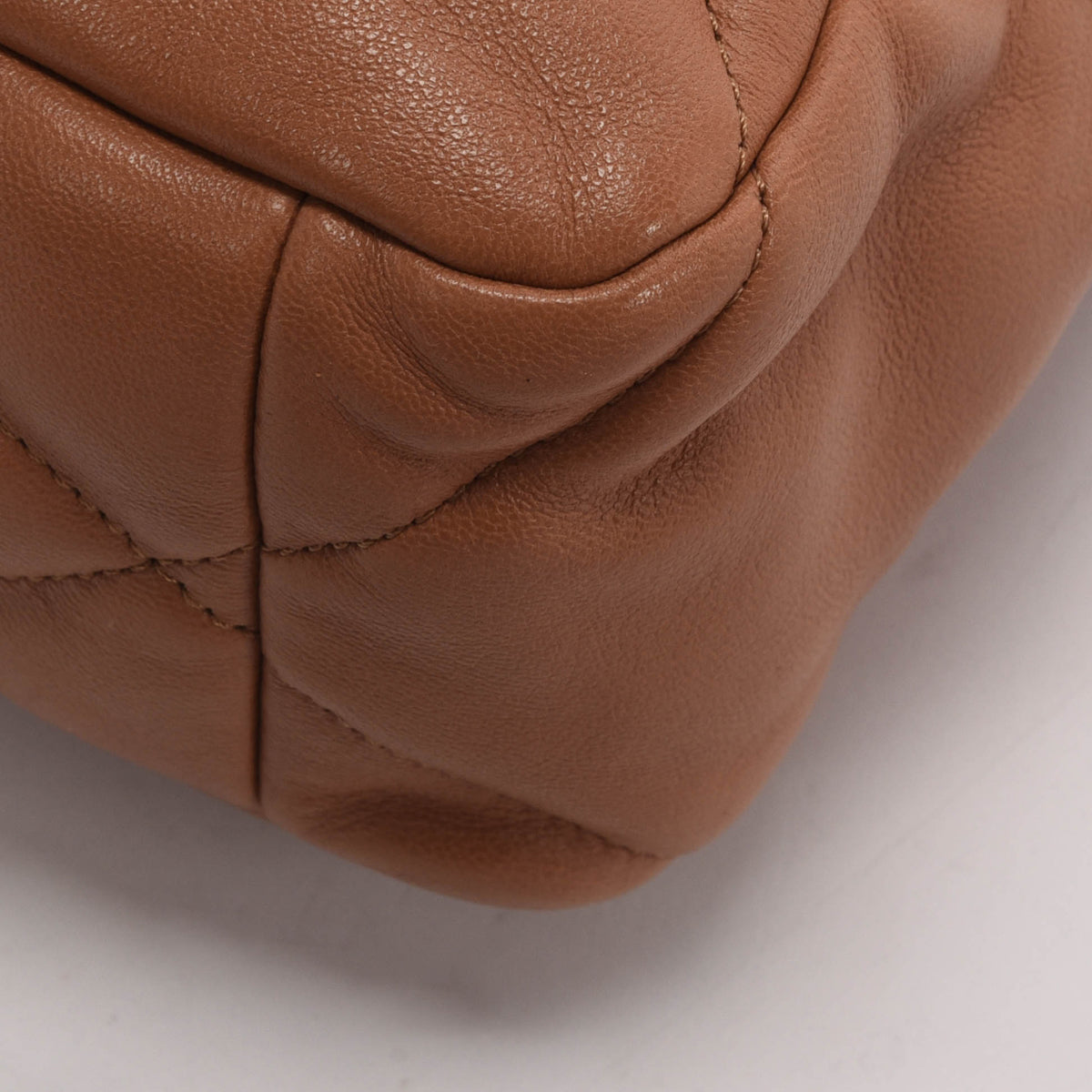 Chanel Tan Quilted Goatskin Large Chanel 19 Flap Bag