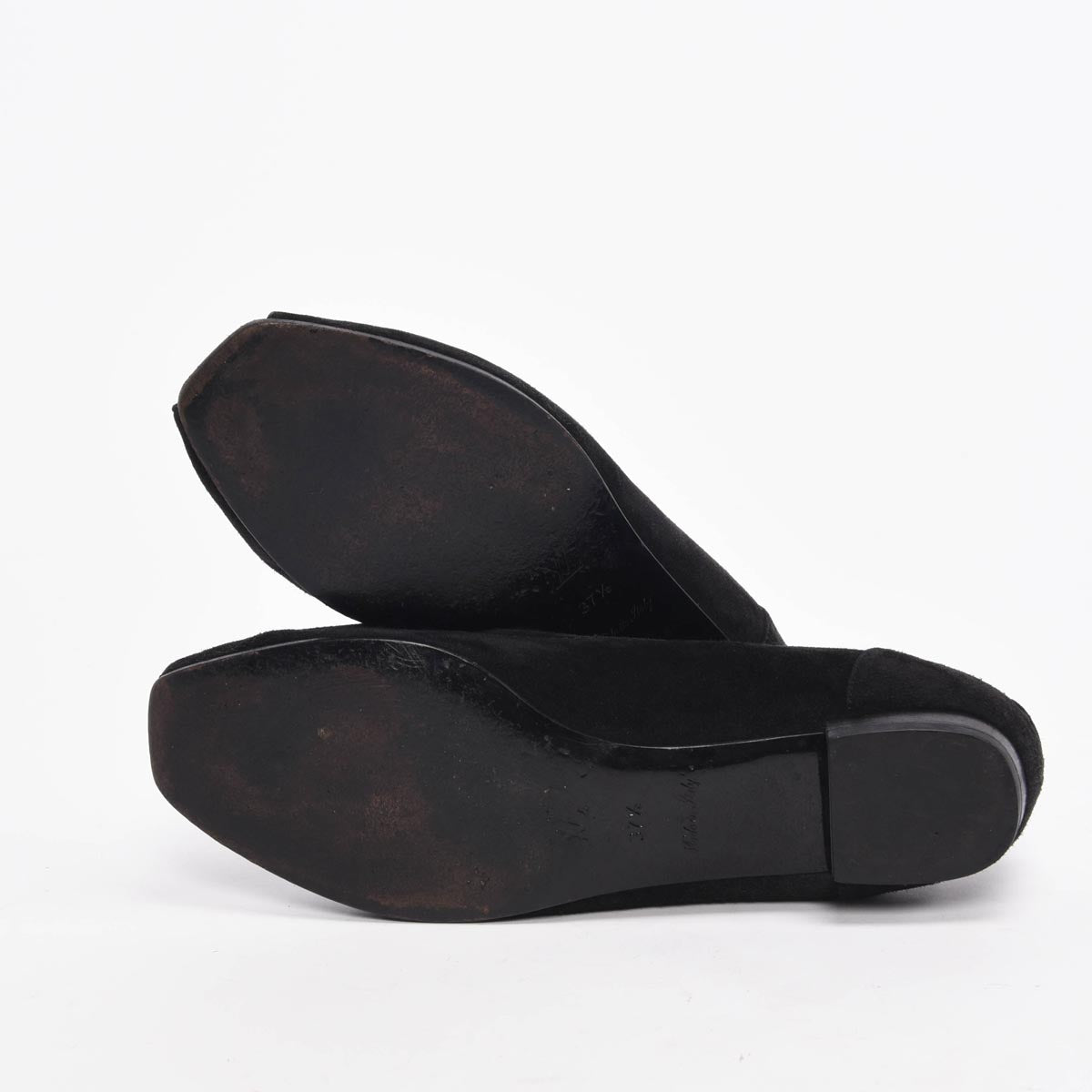 Louis Vuitton Black Suede Butterfly Flats 37.5