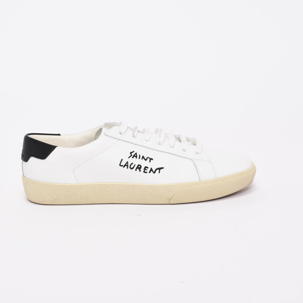 Saint Laurent White Leather Andy Sneakers 38.5