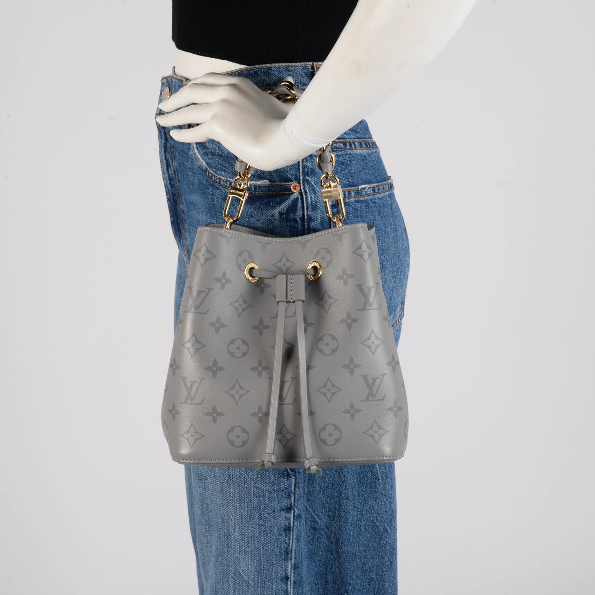 Louis Vuitton Gray Monogram Ink Braided Neonoe BB