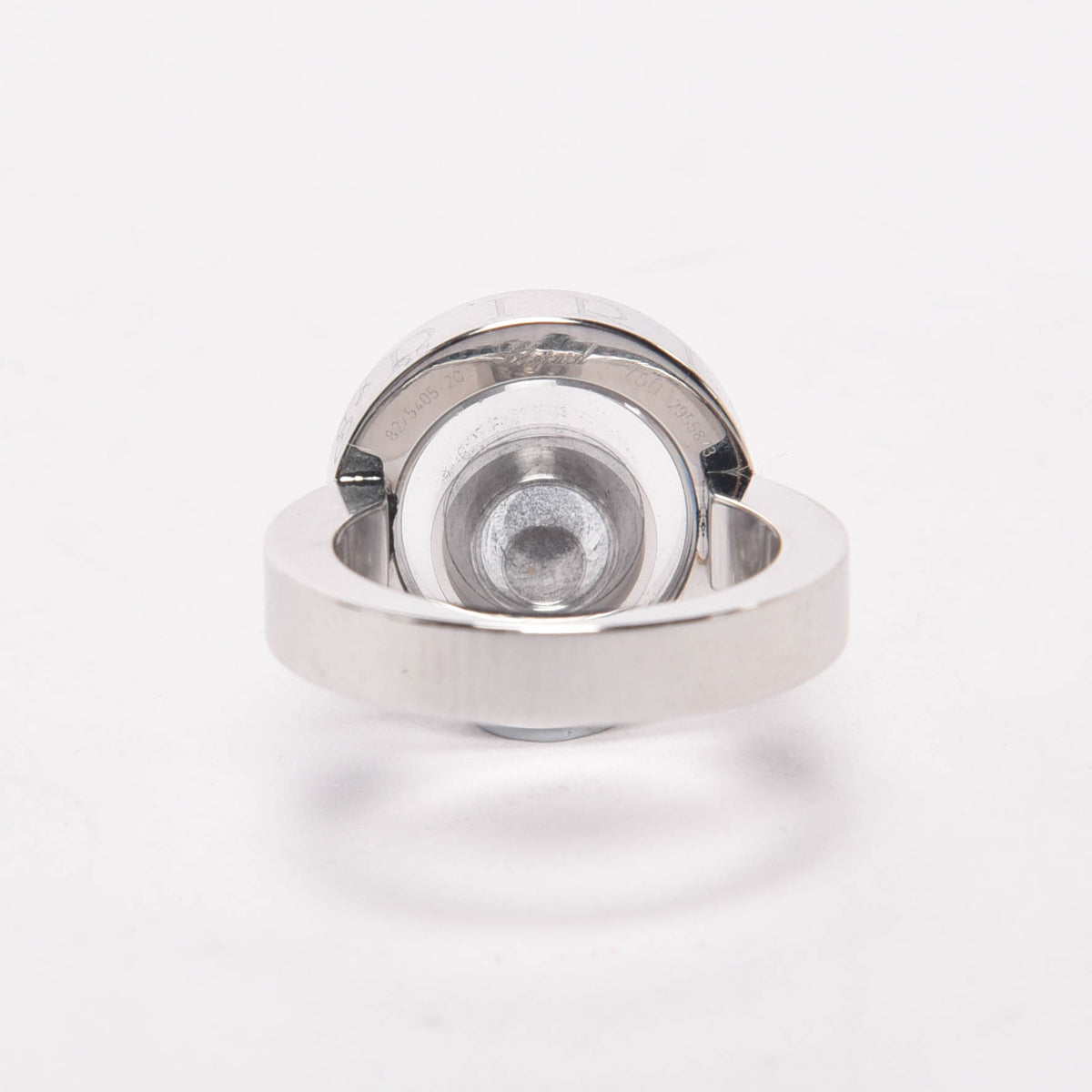 Chopard 18k White Gold & Diamond Happy Spirit Ring