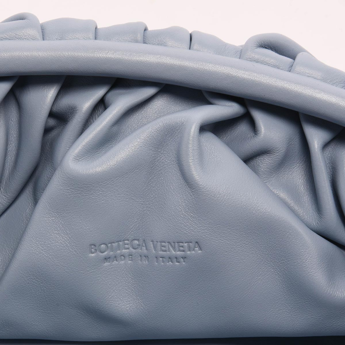 Bottega Veneta Ice Blue Lambskin The Pouch Clutch