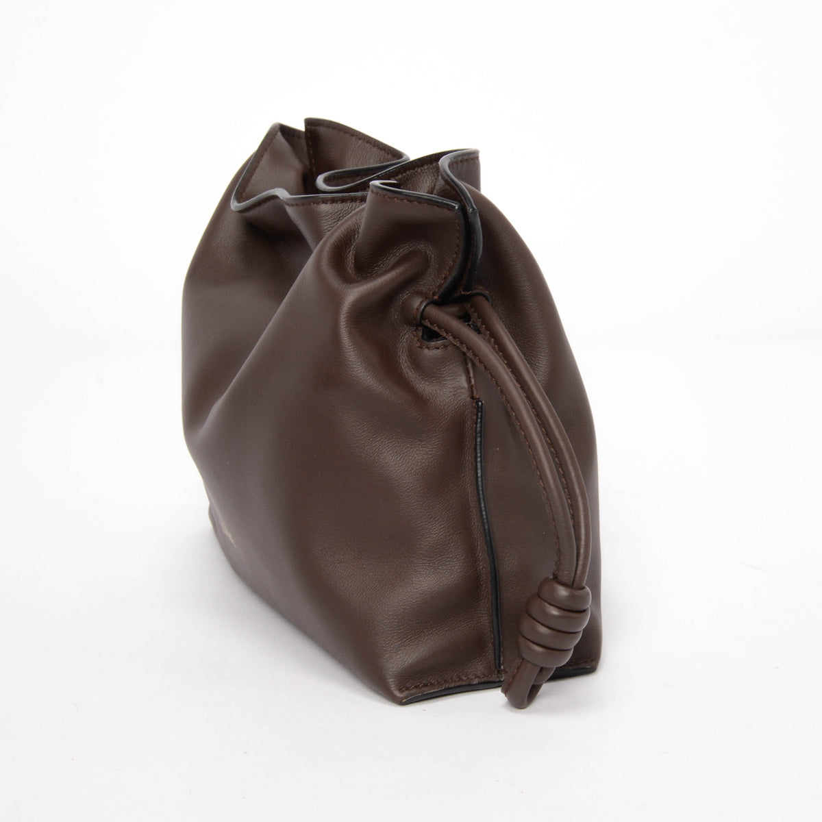 Loewe Chocolate Nappa Calfskin Mini Flamenco Bag
