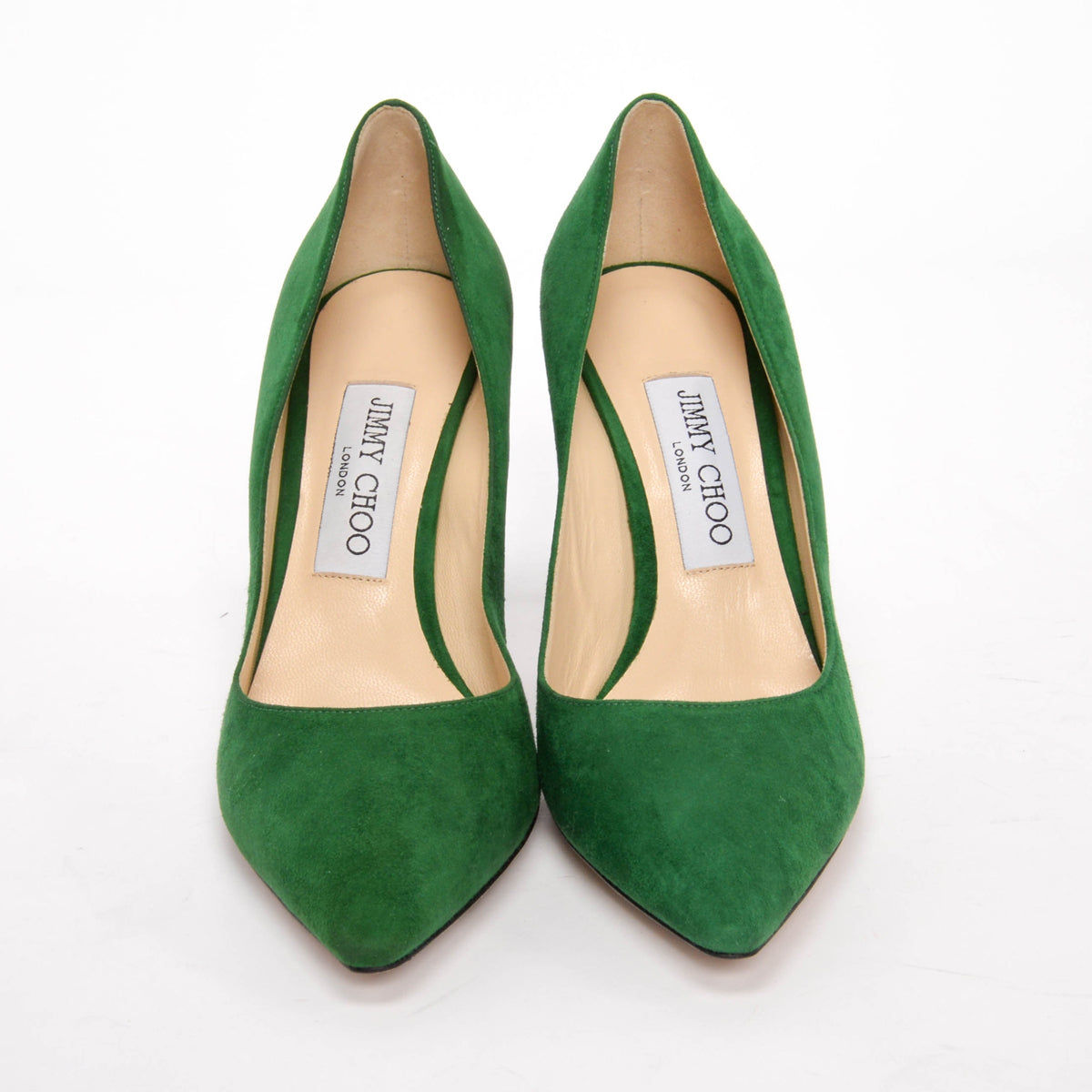 Jimmy Choo Emerald Green Suede Romy 85 Pumps 37