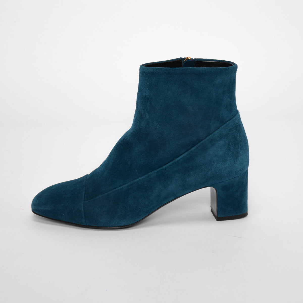 Hermes Teal Suede Lexie Ankle Boots 38.5