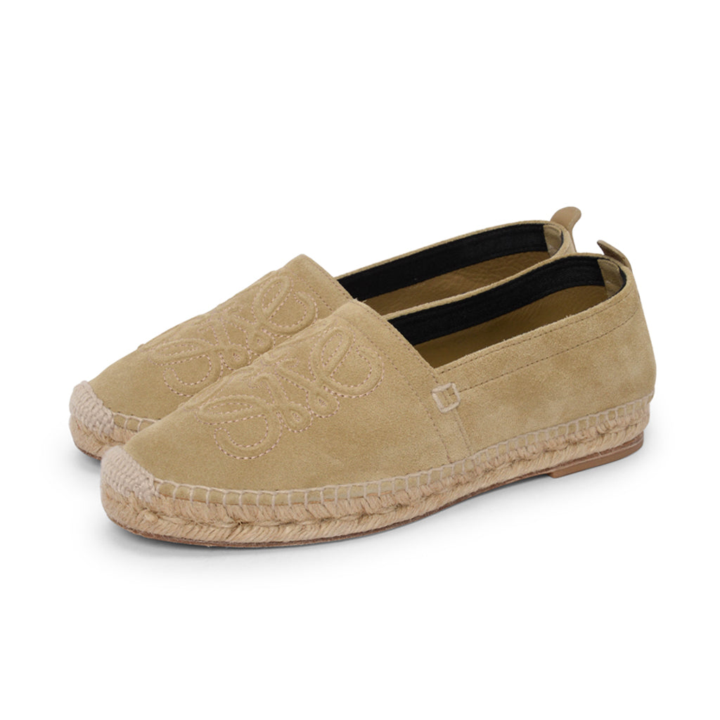 Loewe Beige Suede Anagram Espadrilles 37