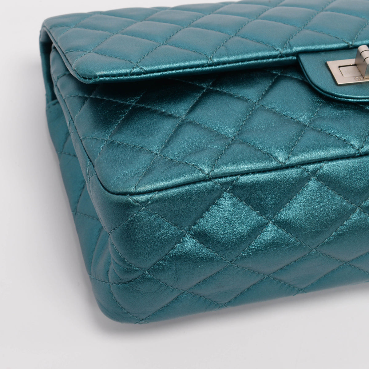 Chanel Teal Metallic Calfskin 2.55 Reissue 226 Flap Bag