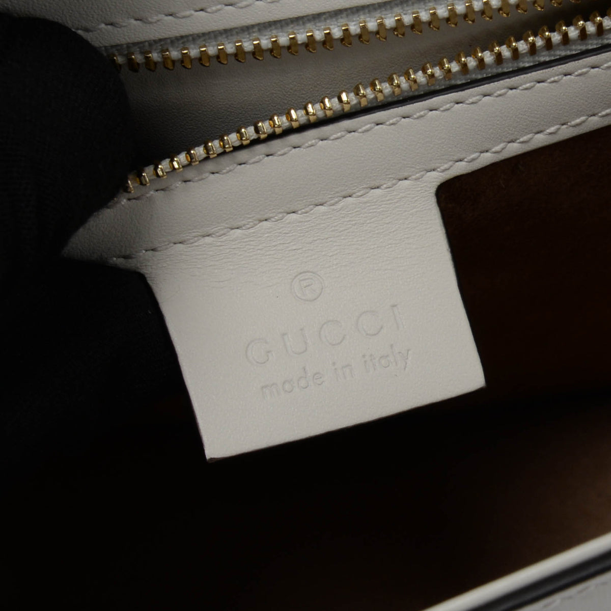 Gucci White Calfskin Small Sylvie Shoulder Bag