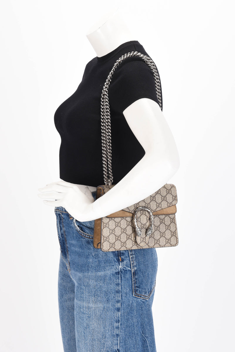 Gucci Beige GG Supreme Mini Dionysus Bag