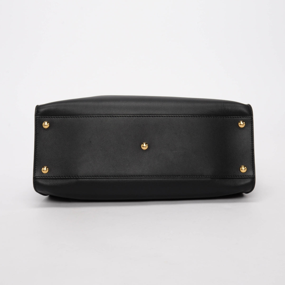 Fendi Black & Brandy Vitello Small Peekaboo X-Tote