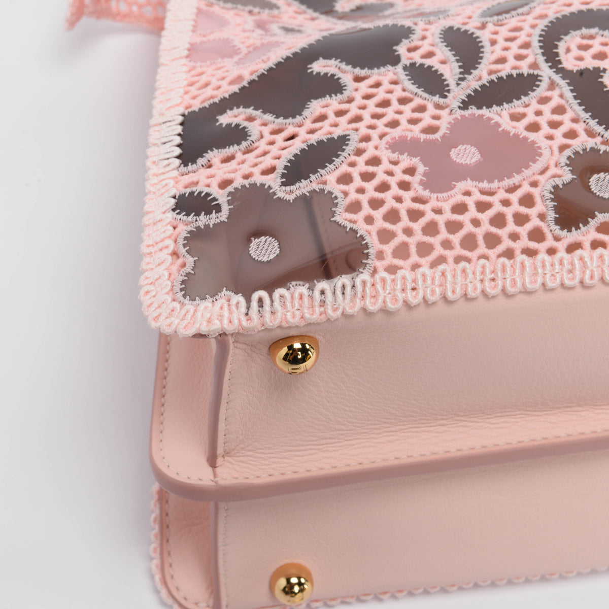 Fendi Pink Macrame Medium Peekaboo ISeeU Bag