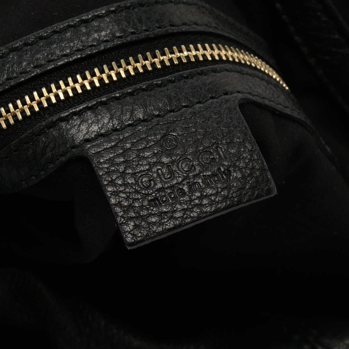 Gucci Black Calfskin Medium Sienna Hobo Bag