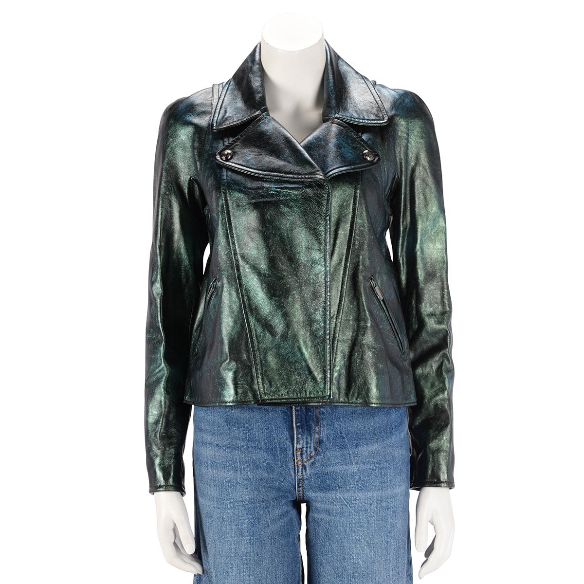 Metallic Iridescent Biker Jacket Biker Jacket Forever 21