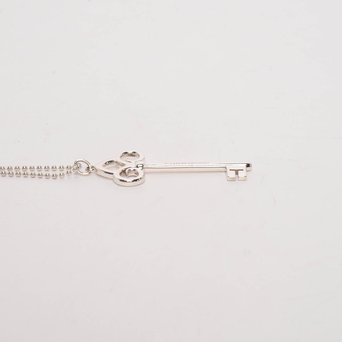 Tiffany & Co Sterling Silver Large Fleur De Lis Key Pendant