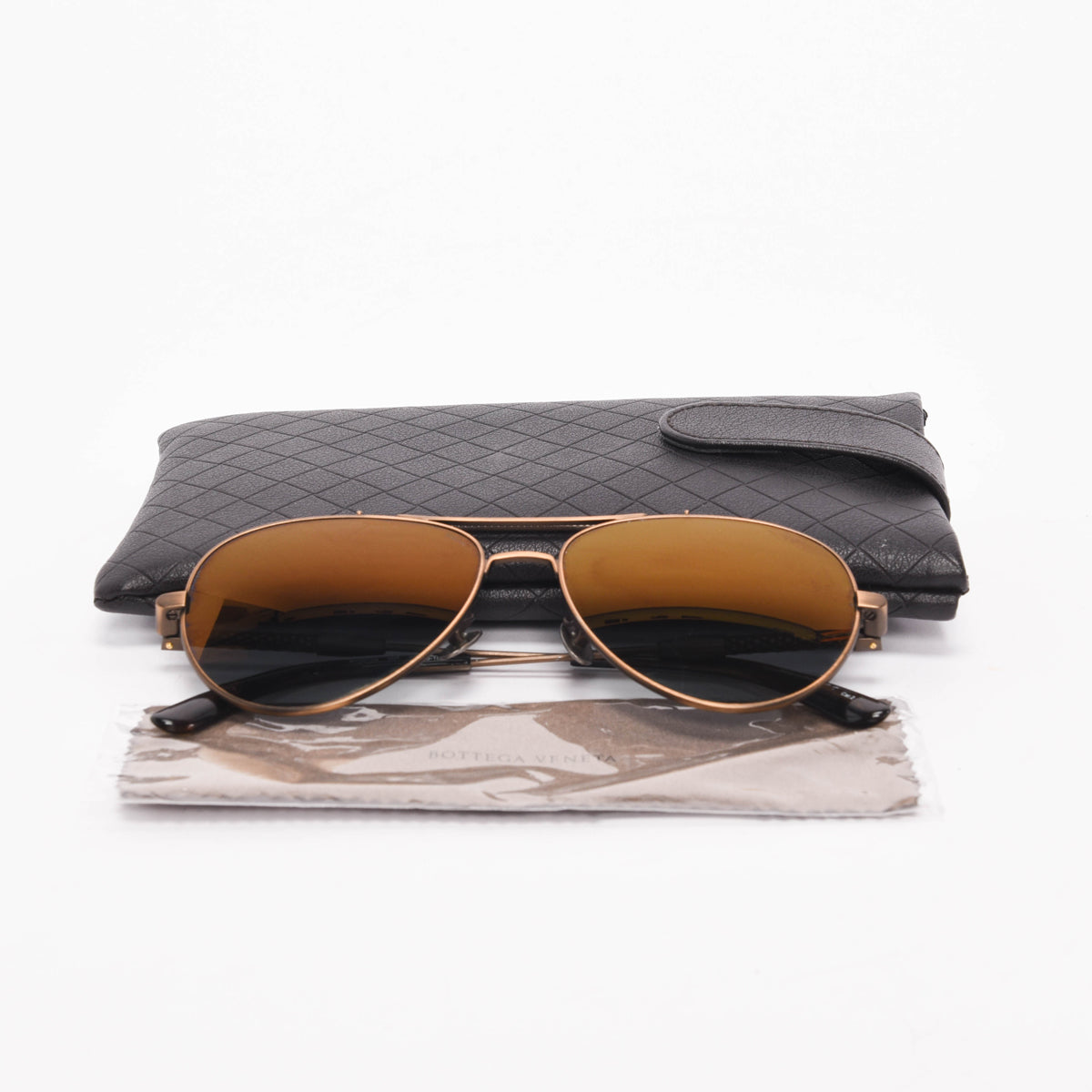 Bottega Veneta Bronze Aviator Sunglasses