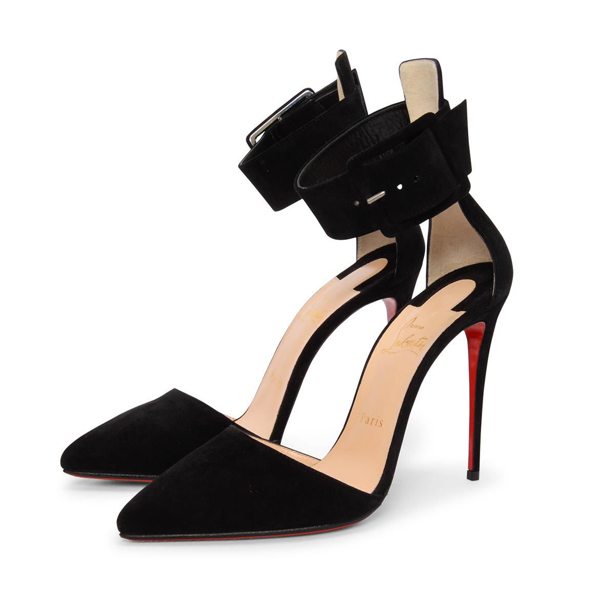Christian Louboutin Black Suede Harler 100 Pumps 39.5