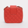 Chanel Red Quilted Leather Mini CC Box Camera Bag - Blue Spinach
