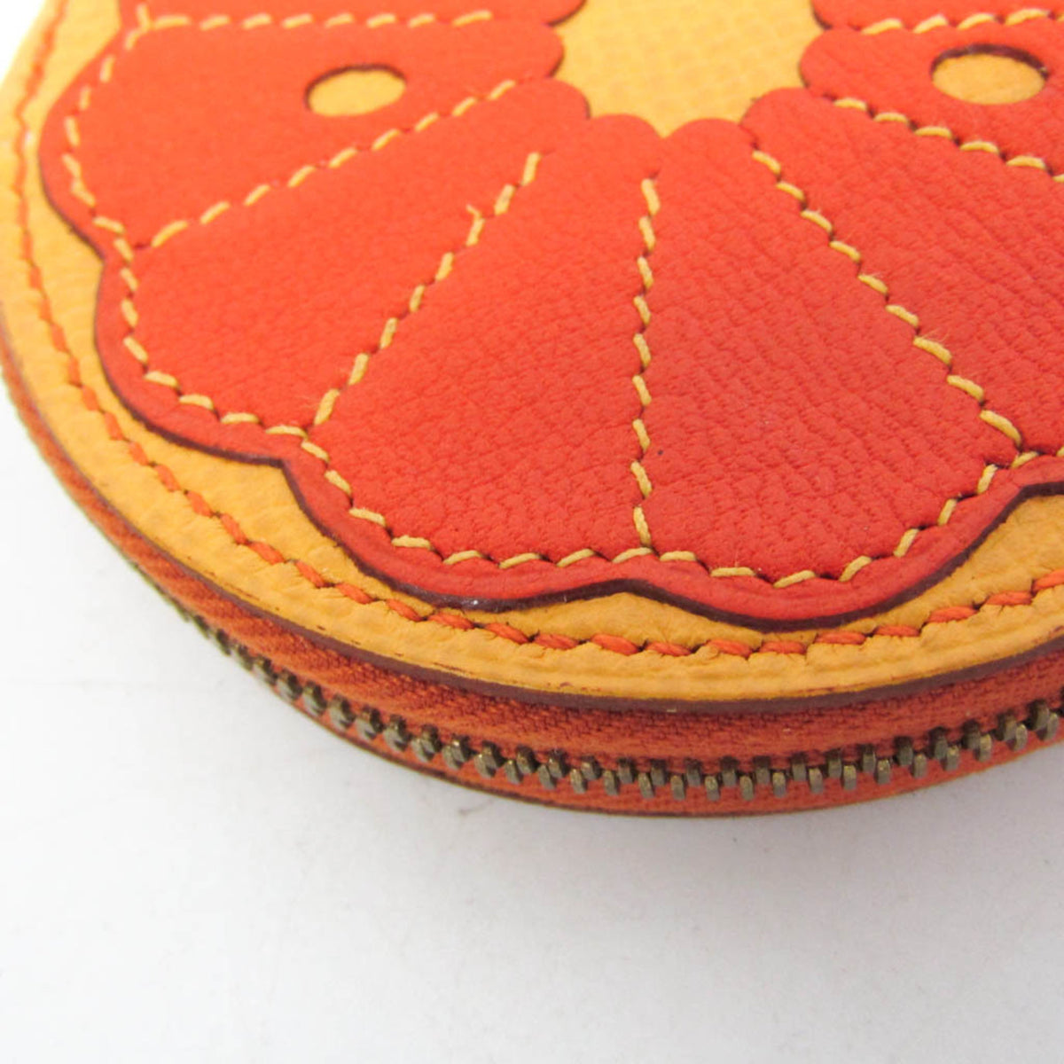 Hermes Orange Tutti Fruitti Orange Slice Coin Purse