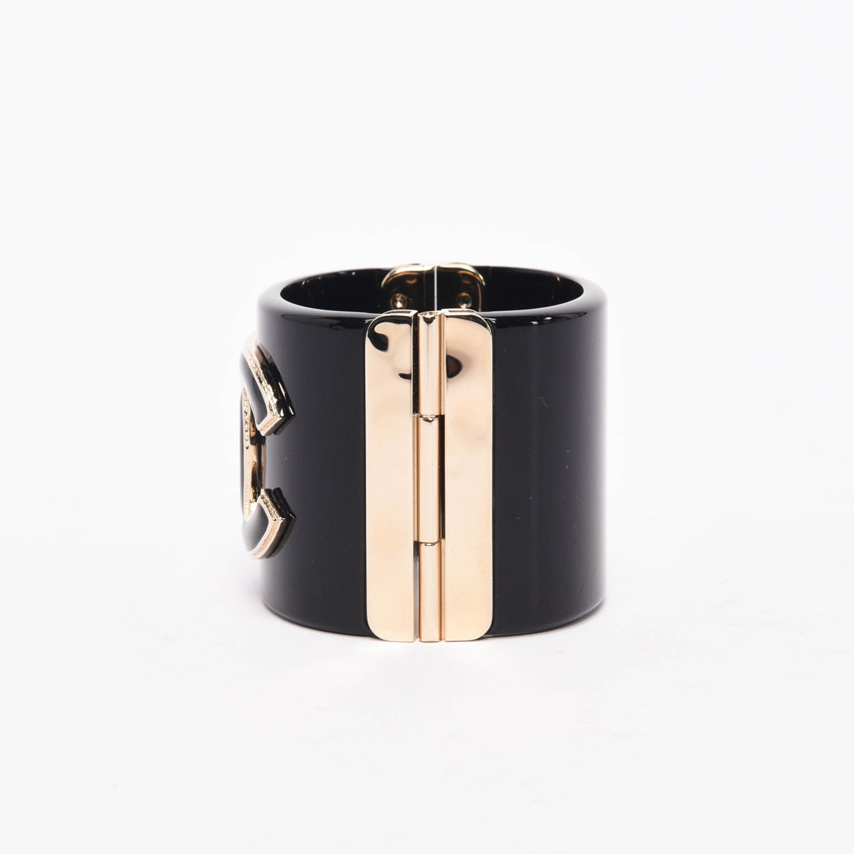 Chanel Black & Gold Resin CC Cuff